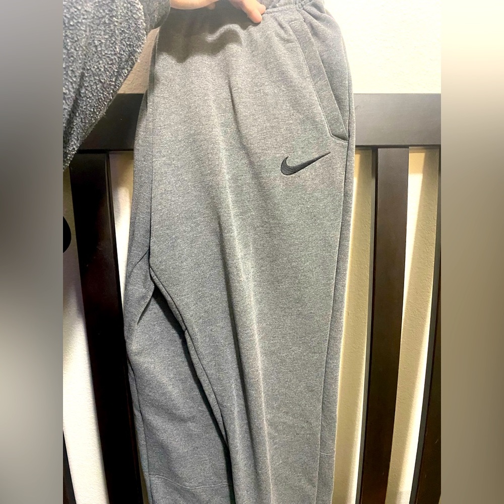 Grey Nike sweatpants
